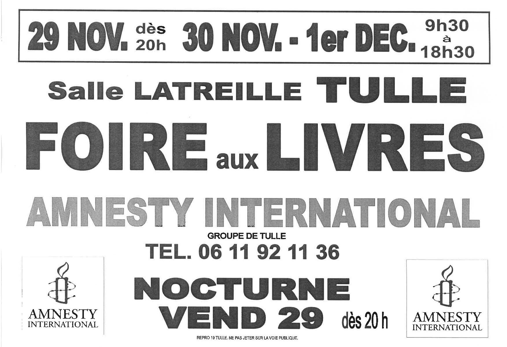 Foire aux livres Amnesty International