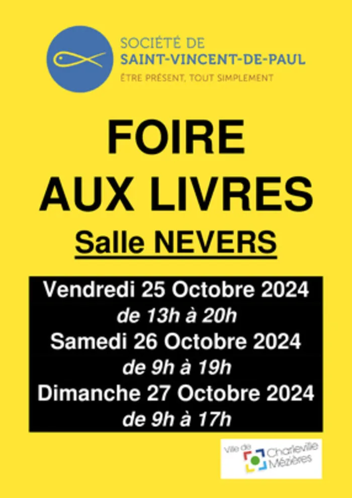 Foire aux livres Salle Nevers Charleville-Mézières