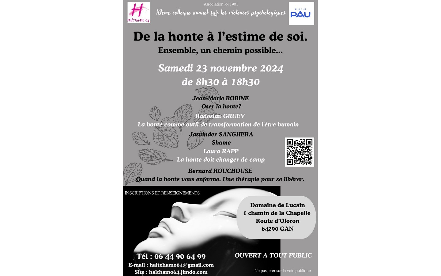 Colloque sur les violences psychologiques "De la honte à l'estime de soi"