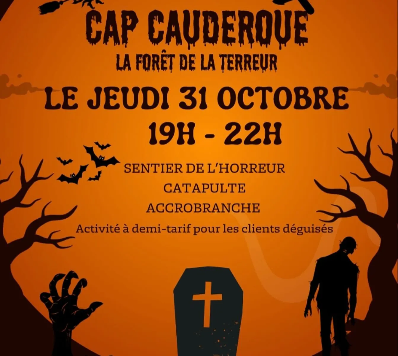 Halloween à Cap Cauderoue la forêt de la terreur