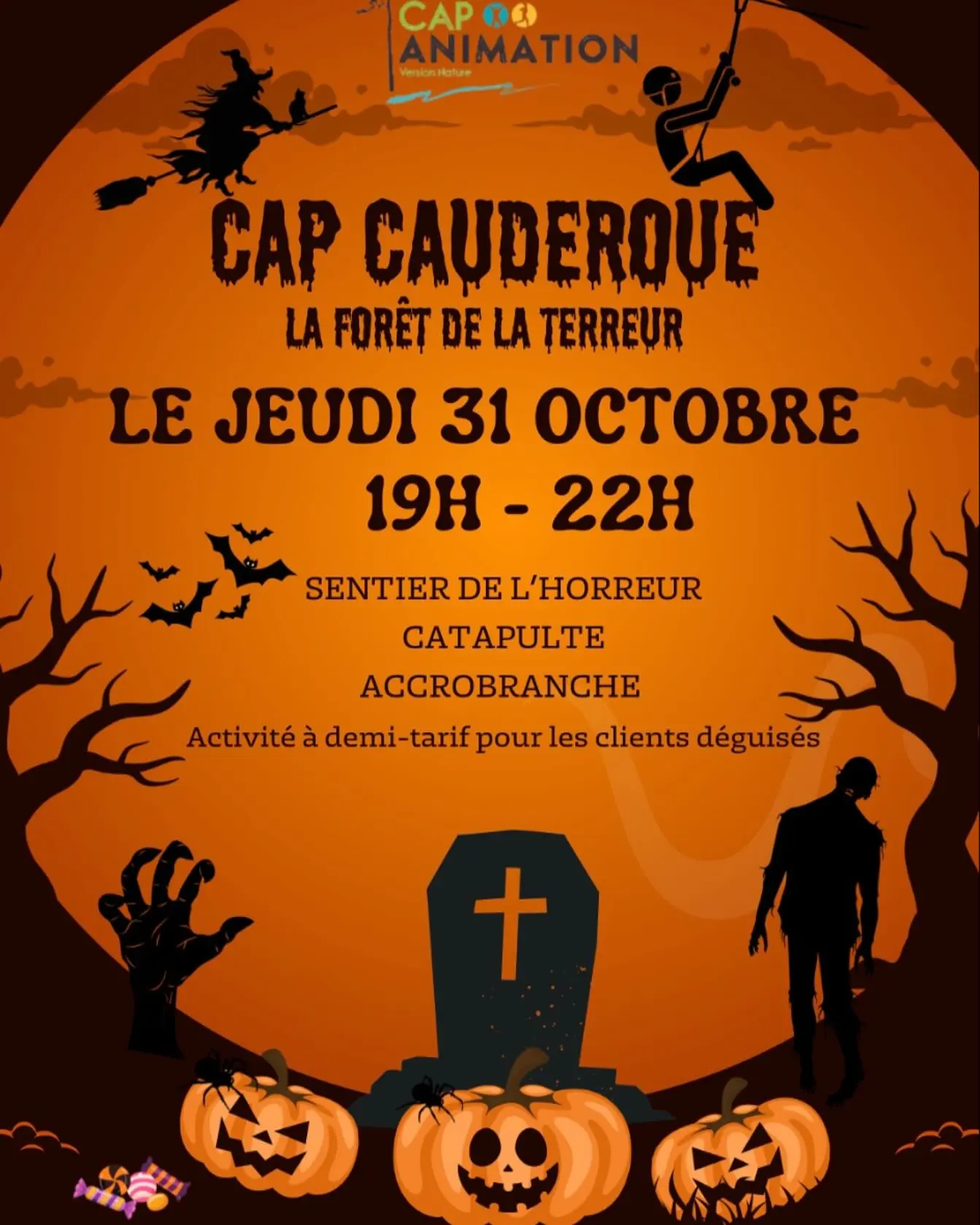 Halloween à Cap Cauderoue la forêt de la terreur