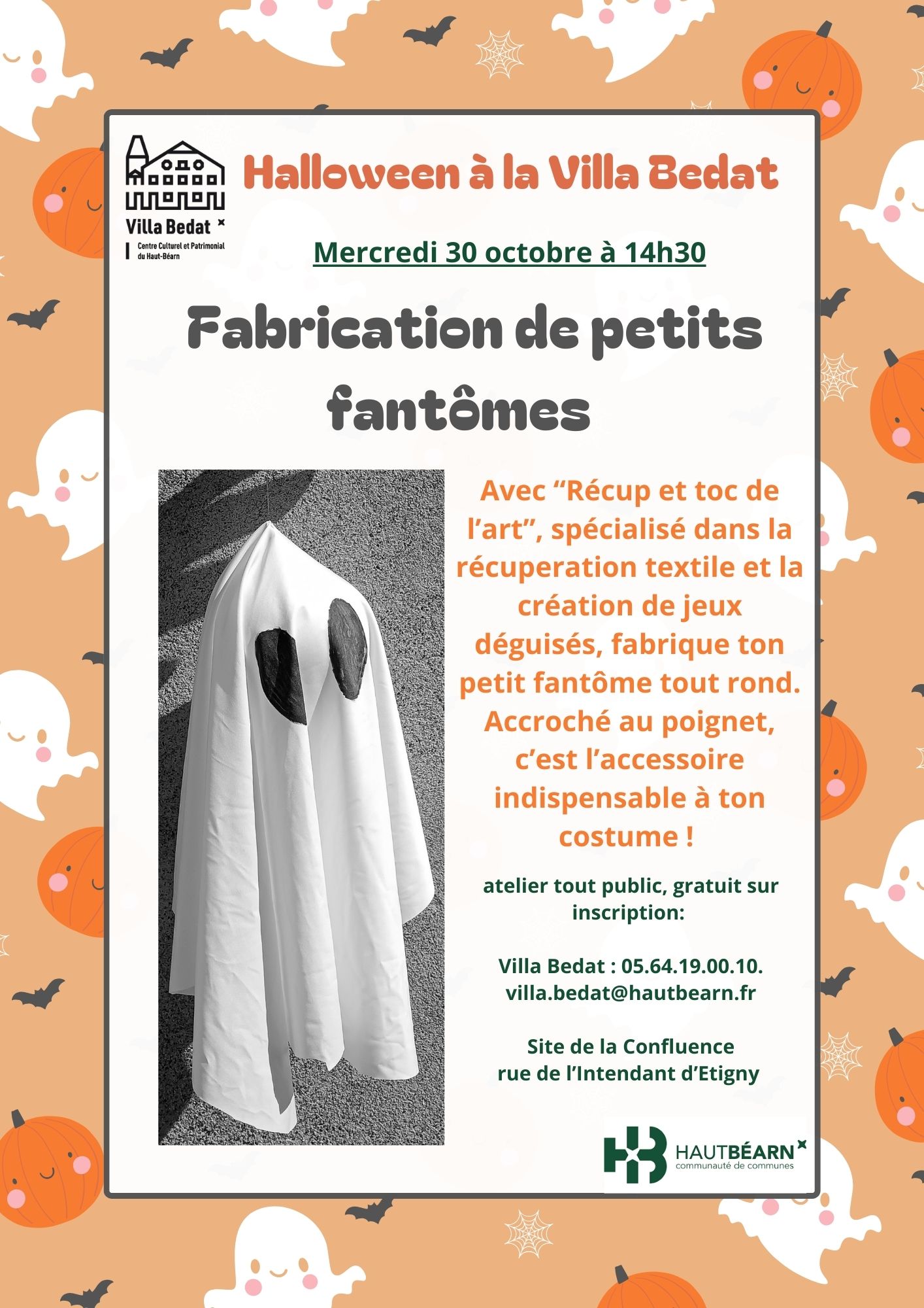 Halloween à la Villa Bedat Fabrication de petits fantômes