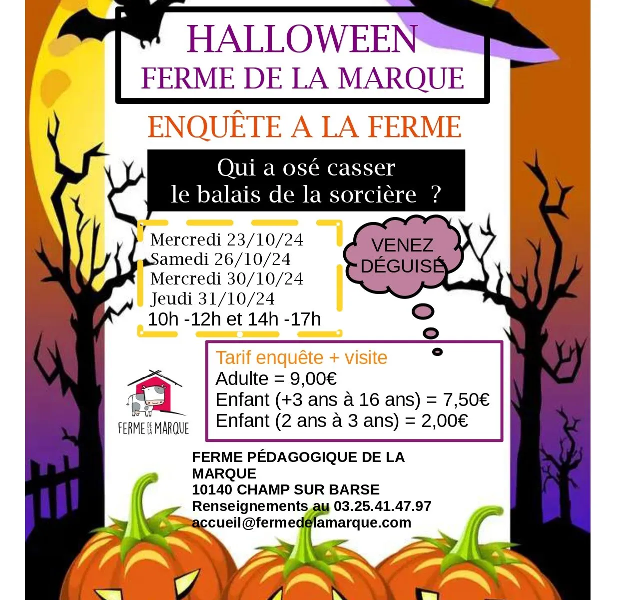 Halloween Enquête à la Ferme de la Marque