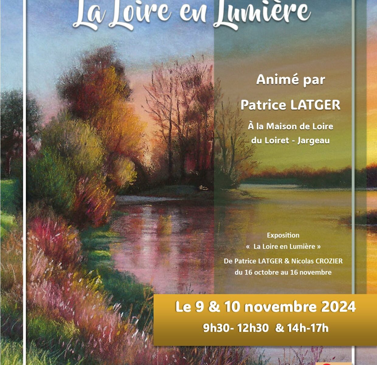 Stage de pastels secs La lumière de Loire animé par Patrice LAGER