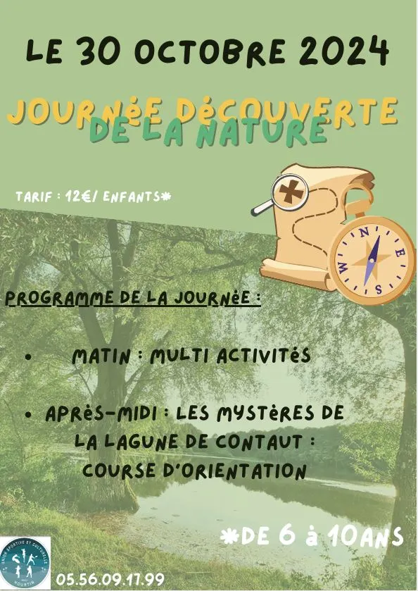 Journée découverte sportive de la nature pour les 6/10 ans Sur inscription 12 €