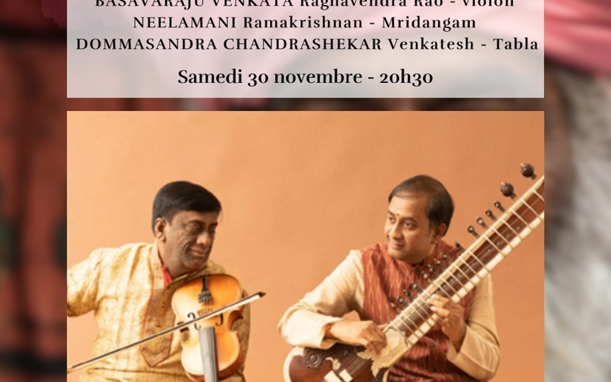 Jugalbandi - Musique carnatique d'Inde du Sud Théâtre Mandapa Paris