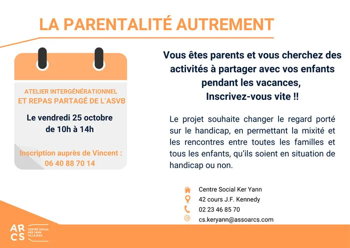 La parentalité autrement Centre Social Ker Yann Rennes