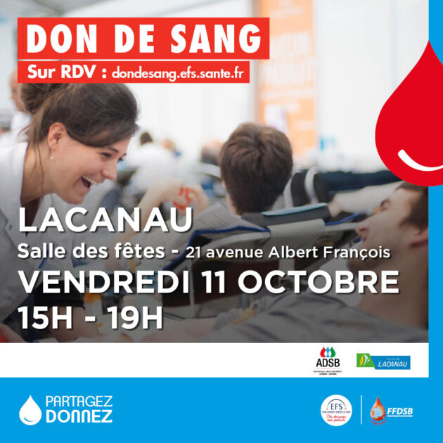 Don du sang sur inscription