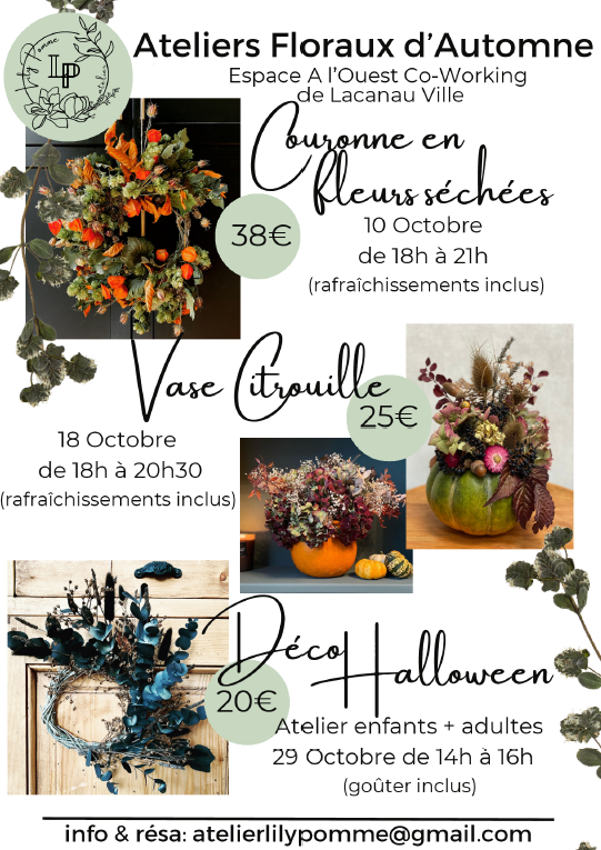 Atelier: Déco Halloween Ateliers enfants + adultes (20€ goûter inclus