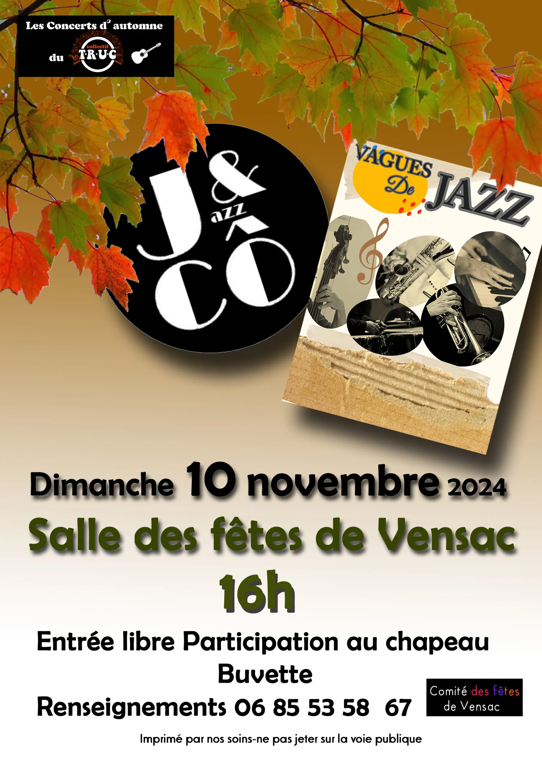 Les concerts d'Automne du TRUC Jazz & Cô