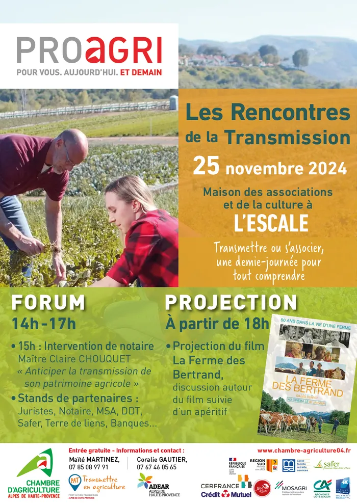 Les Rencontres de la Transmission Maison des associations et de la culture - L'Escale (04) L'Escale