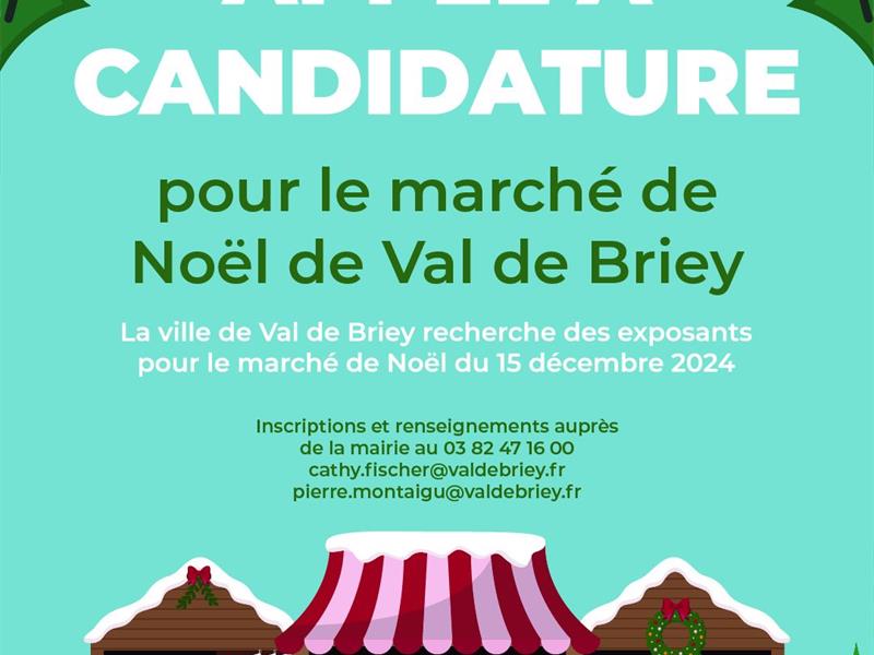 MARCHE DE NOEL APPEL A CANDIDATURE