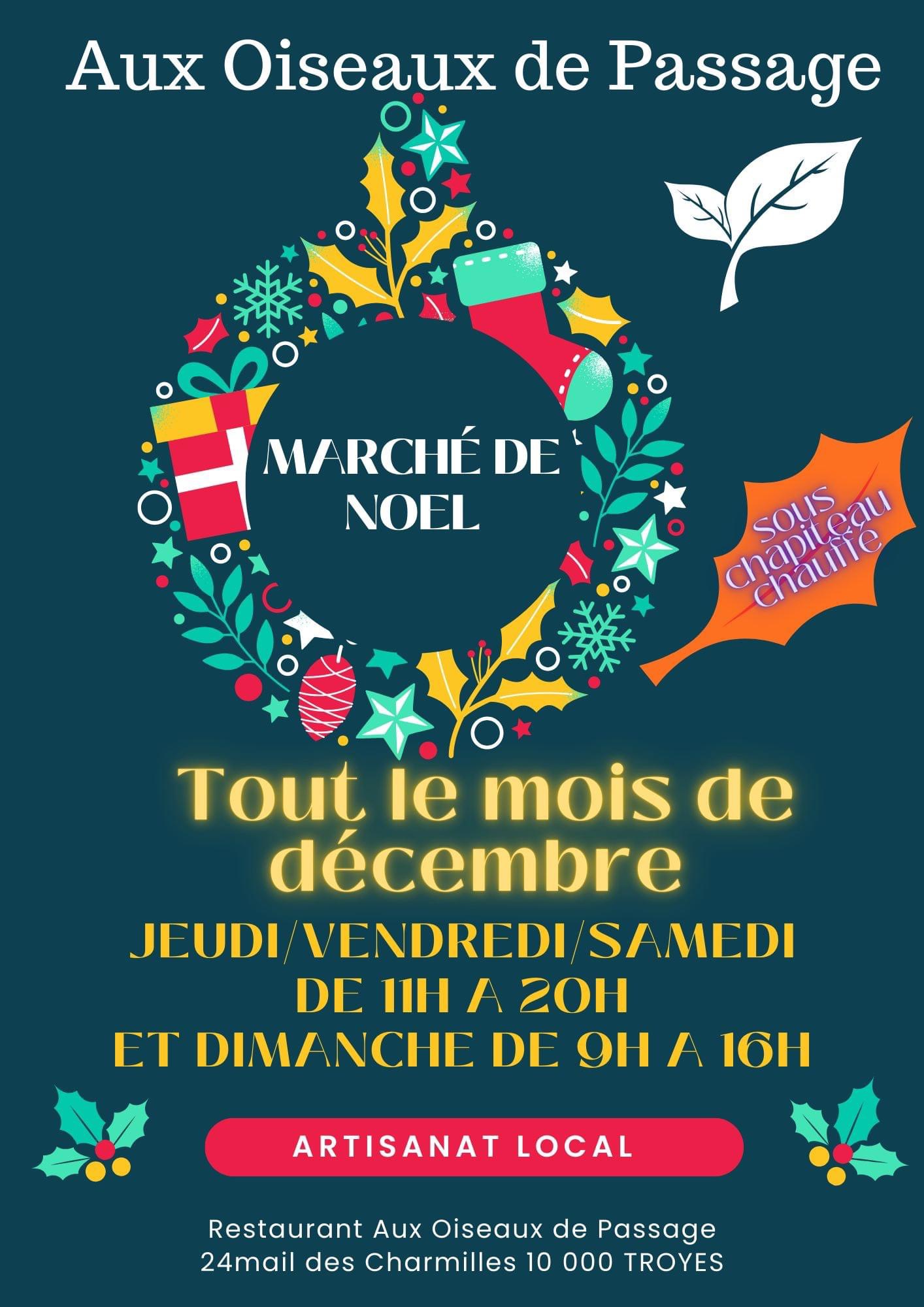 Marché de Noël chez Aux Oiseaux de Passage