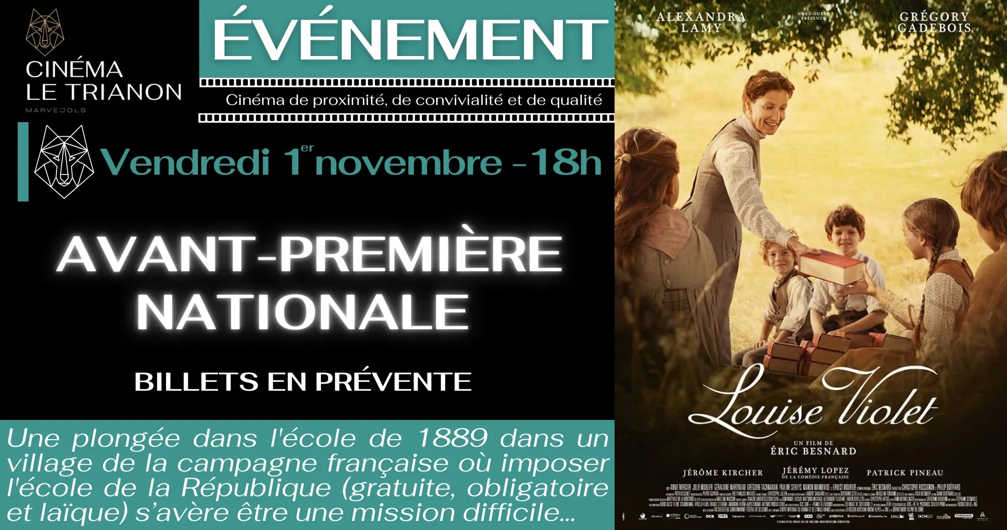 "LOUISE VIOLET" EN AVANT-PREMIÈRE NATIONALE