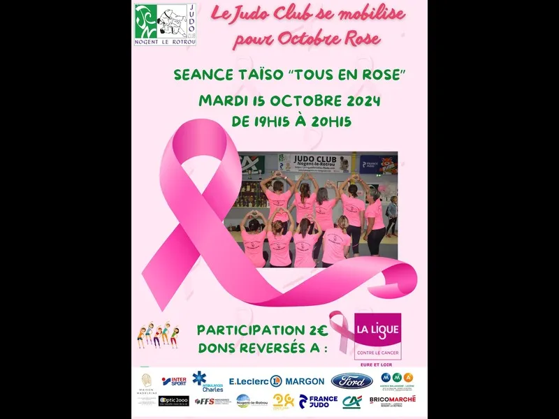 Mobilisation pour Octobre Rose I Séance Taïso au Judo Club