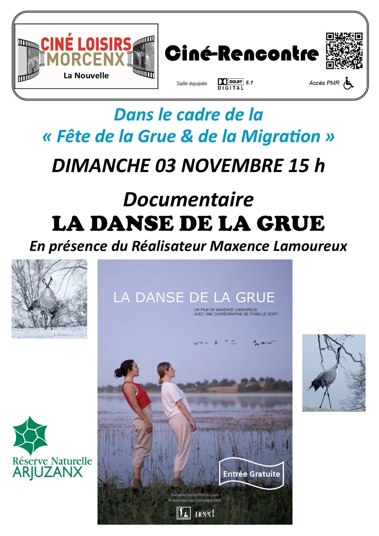 Ciné-Rencontre Fête de la grue Documentaire "La danse de la grue"