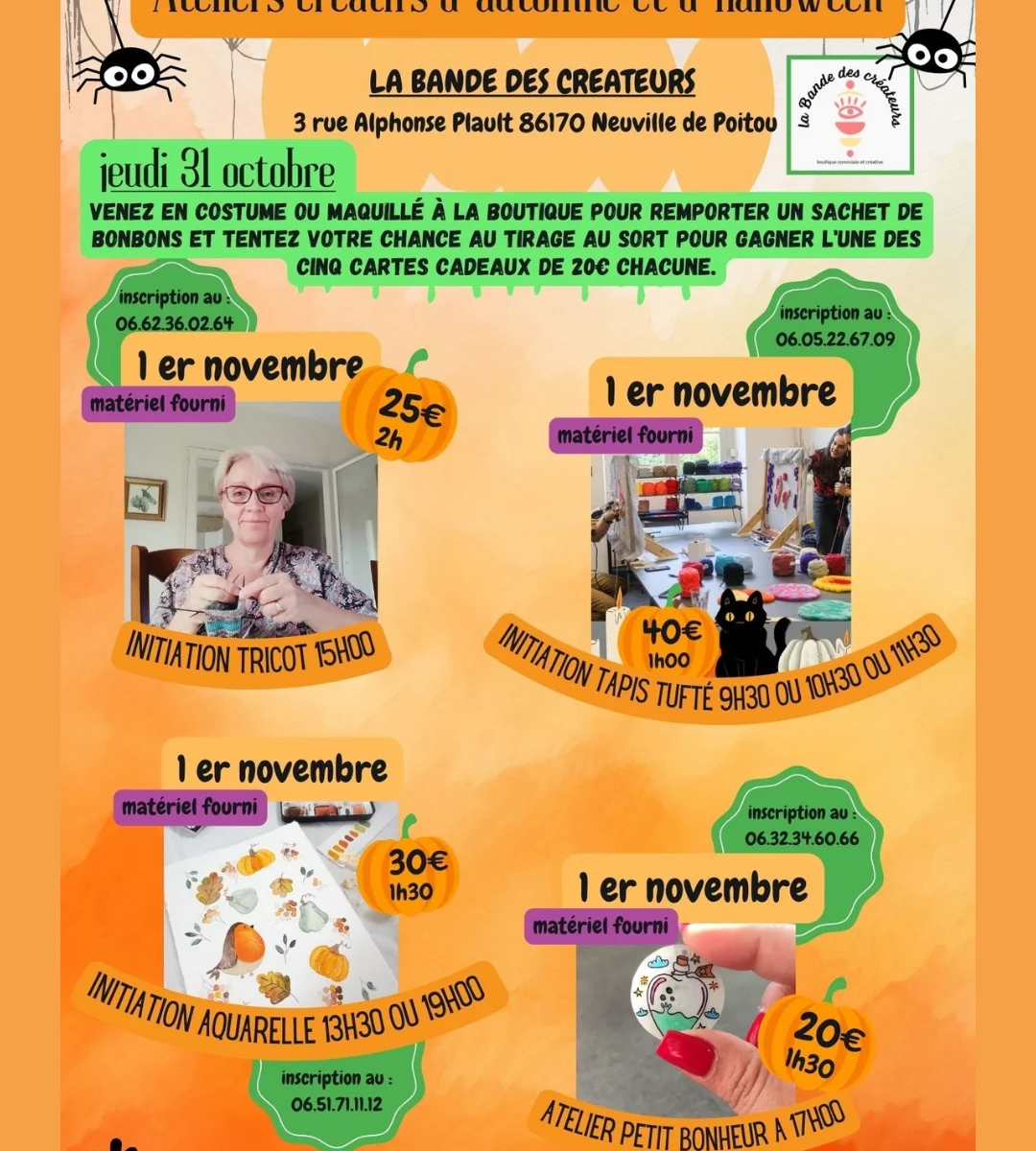 Ateliers créatifs d'automne et d'halloween