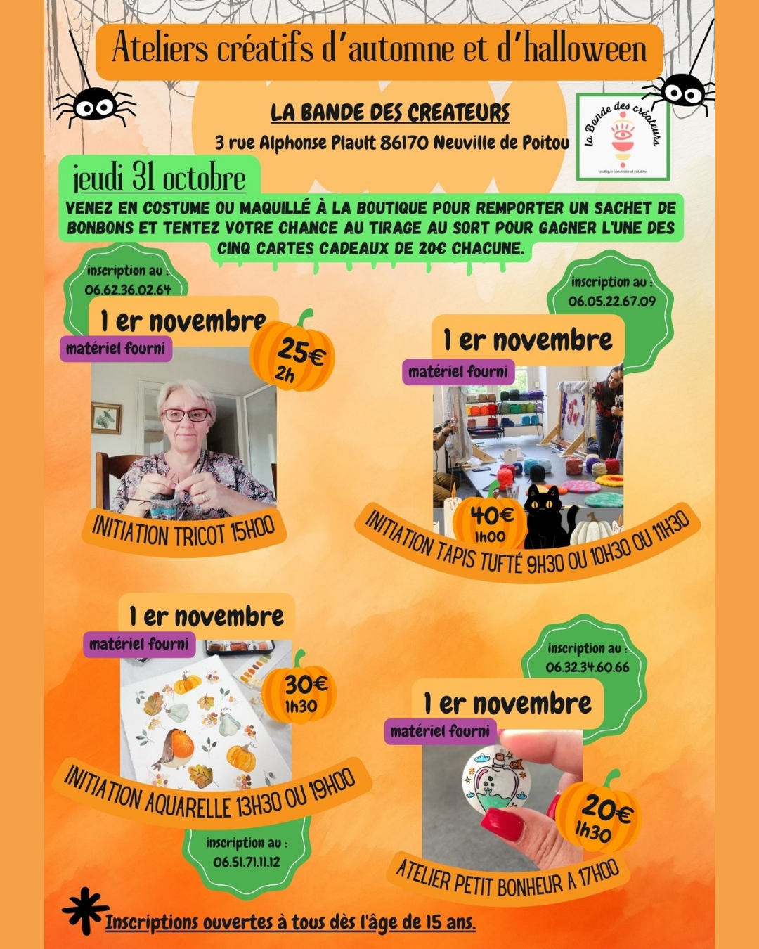 Ateliers créatifs d'automne et d'halloween