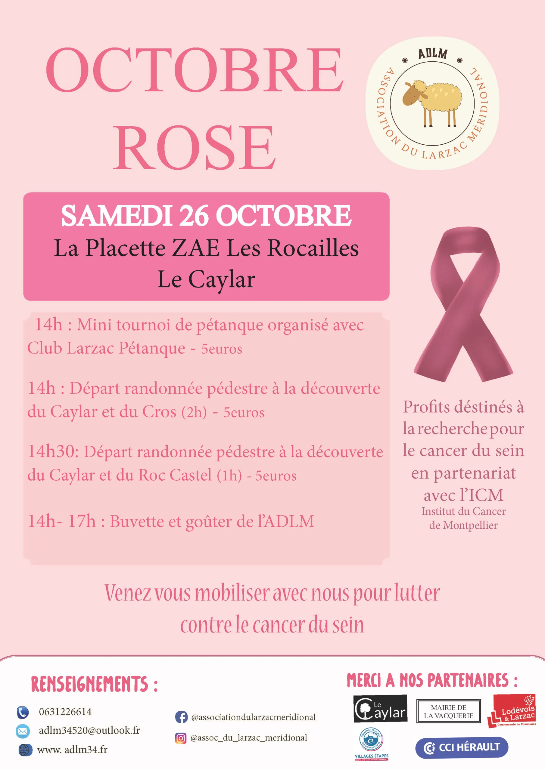 OCTOBRE ROSE AU CAYLAR