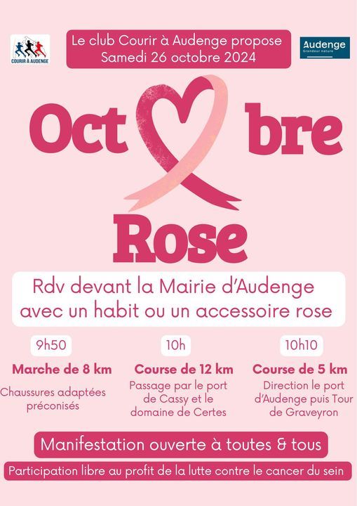 Octobre Rose Courir à Audenge