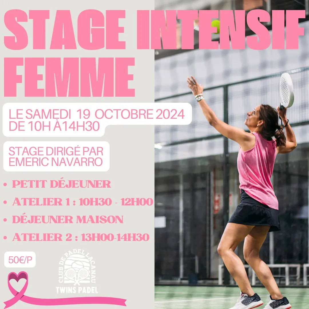 Octobre Rose Stage Intense Femme Padel Tennis (Sur inscription