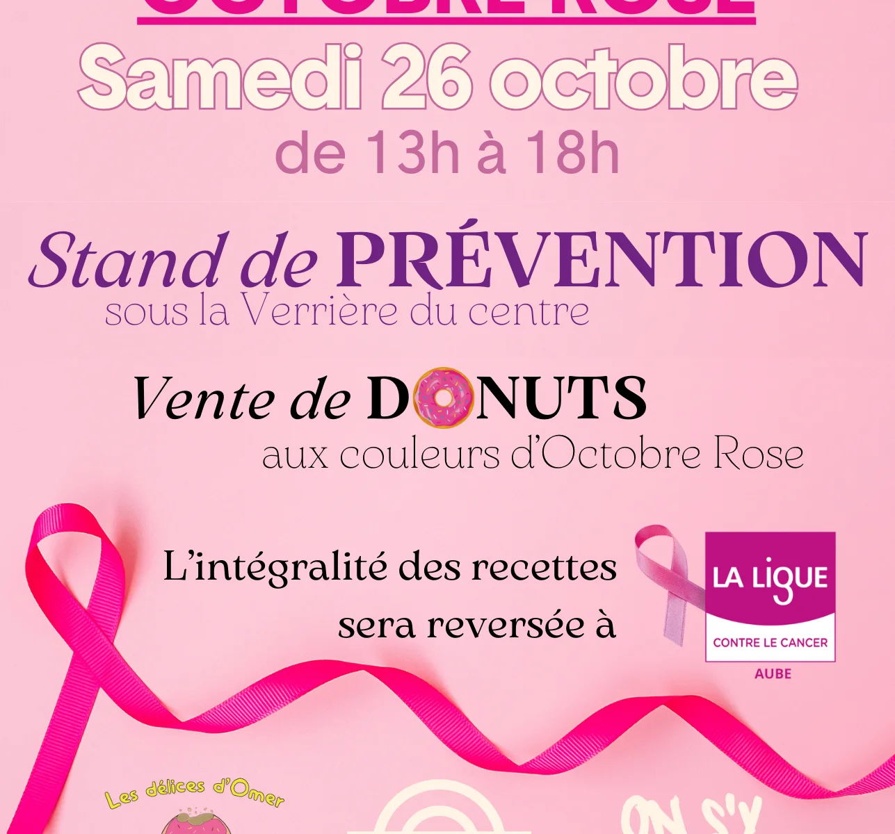 Octobre Rose (stand de prévention) Marques Avenue Troyes