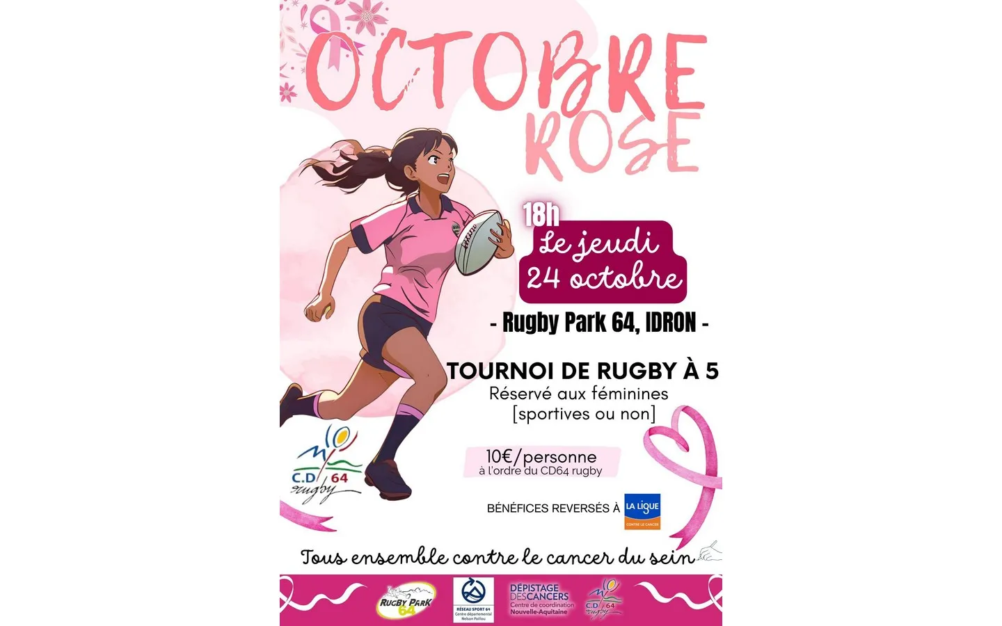 Octobre rose Tournoi féminin rugby à 5