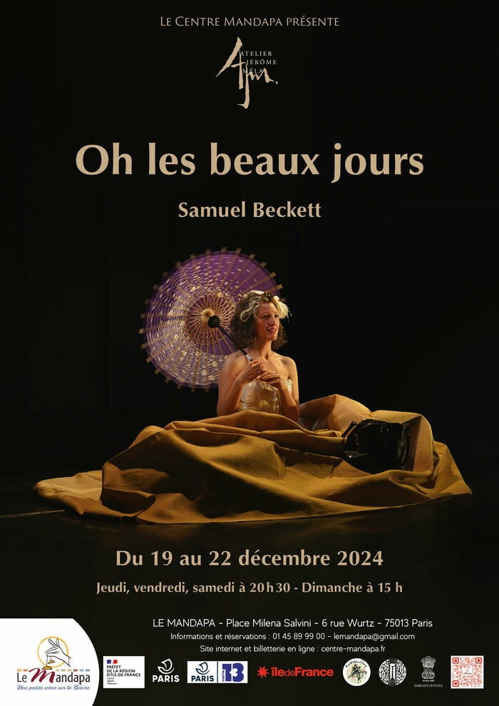 Oh les beaux jours - Samuel Beckett Théâtre Mandapa Paris