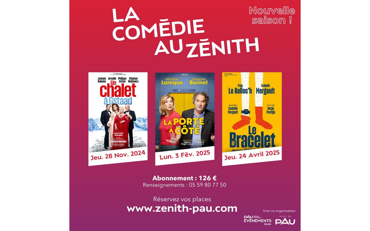 La comédie au Zénith Nouvelle saison