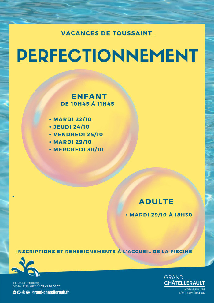 perfectionnement à la natation enfant et adulte