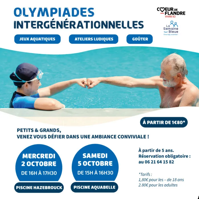 Olympiades intergénérationnelles Piscine Aquabelle Bailleul