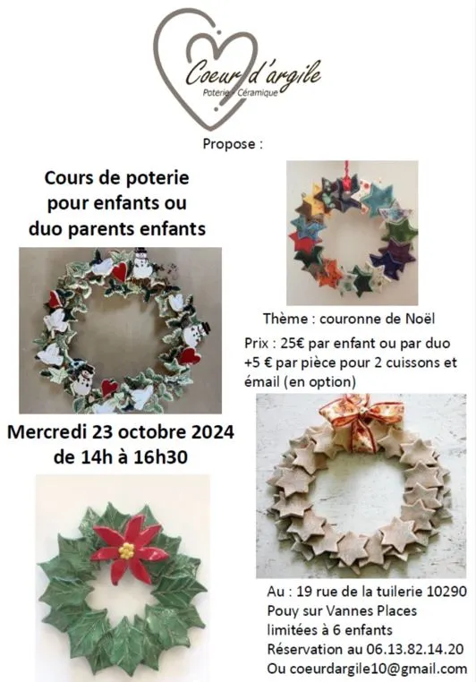 Cours de Poterie Enfants & Parents