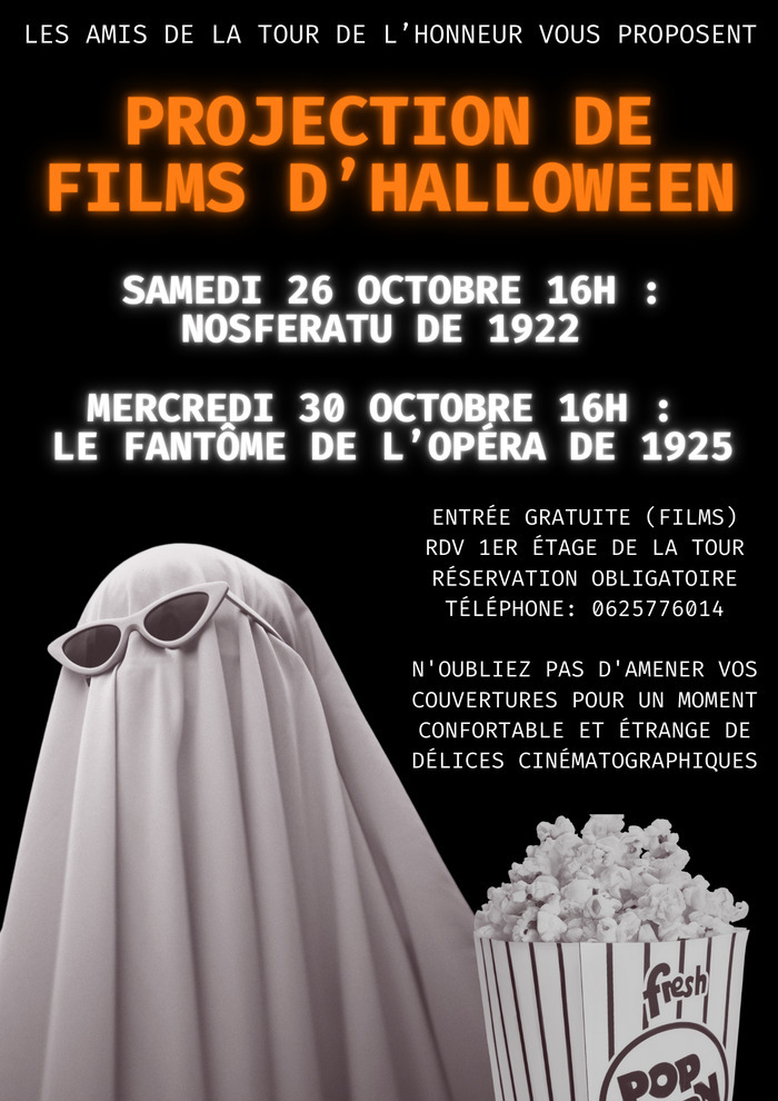 Projection de films d'Halloween à la Tour de l'Honneur (Lesparre-Médoc) Tour de l'Honneur Lesparre-Médoc