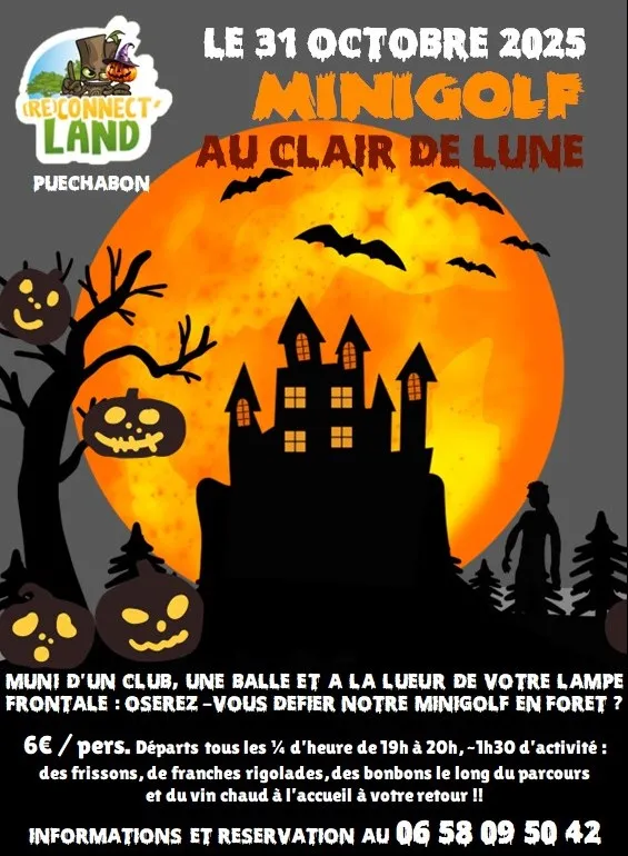 RECONNECT'LAND VOUS PROPOSE MINIGOLF AU CLAIR DE LUNE