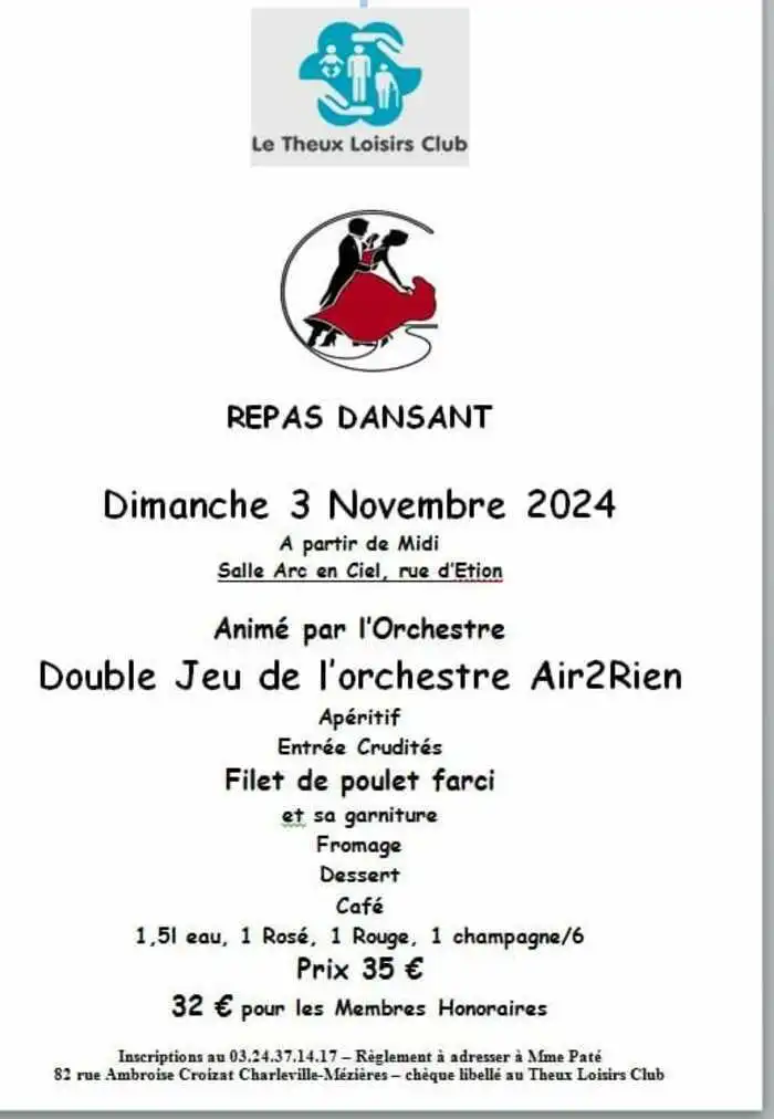 Repas dansant Salle Arc en Ciel Charleville-Mézières