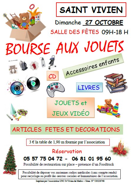 Bourse aux jouets organisé par l'UNC