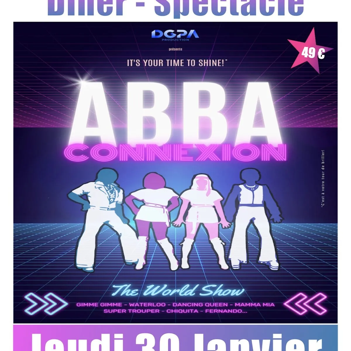 Soirée  ABBA CONNEXION la story d’ABBA 