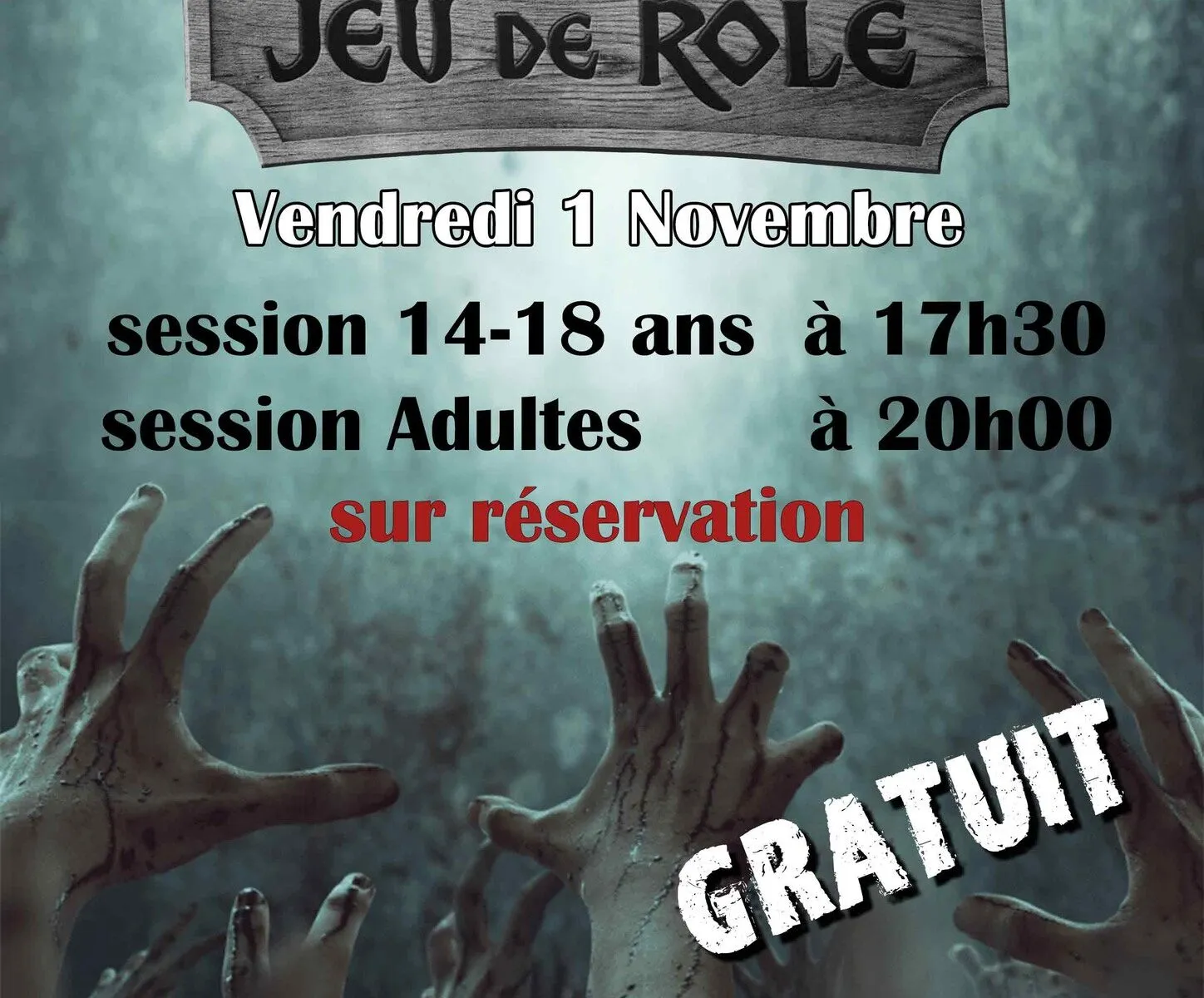 Soirée jeu de rôle spécial Halloween !