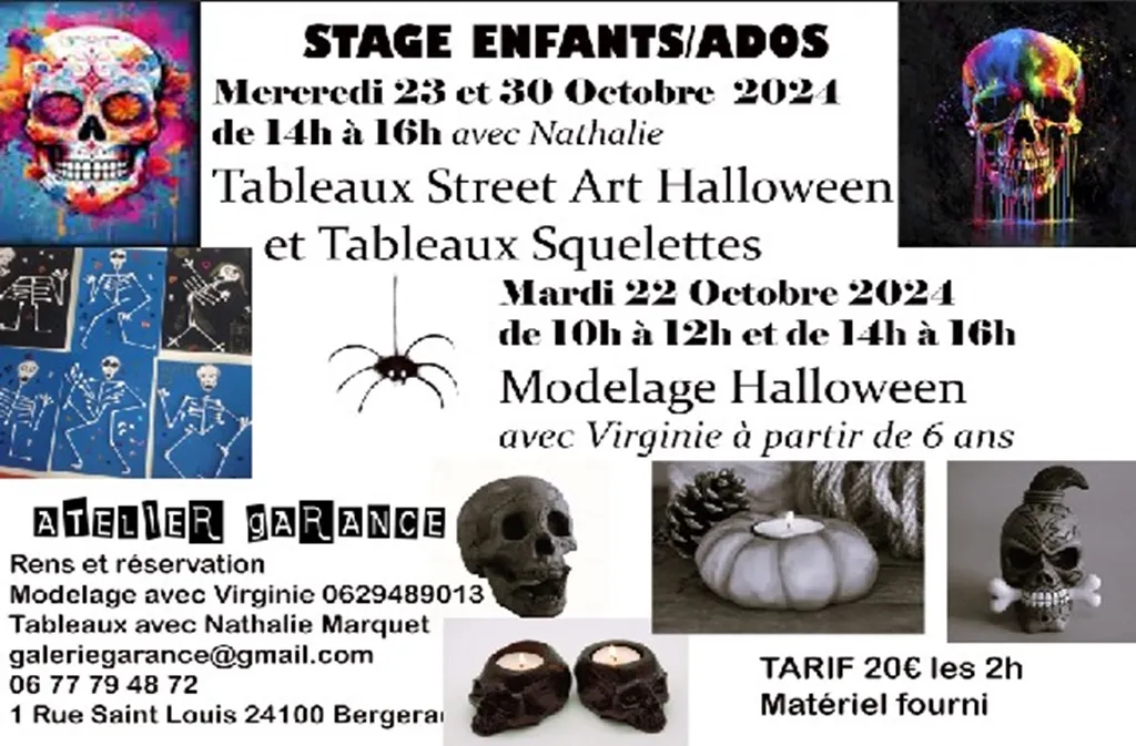 Stage enfants/ados modelage Halloween