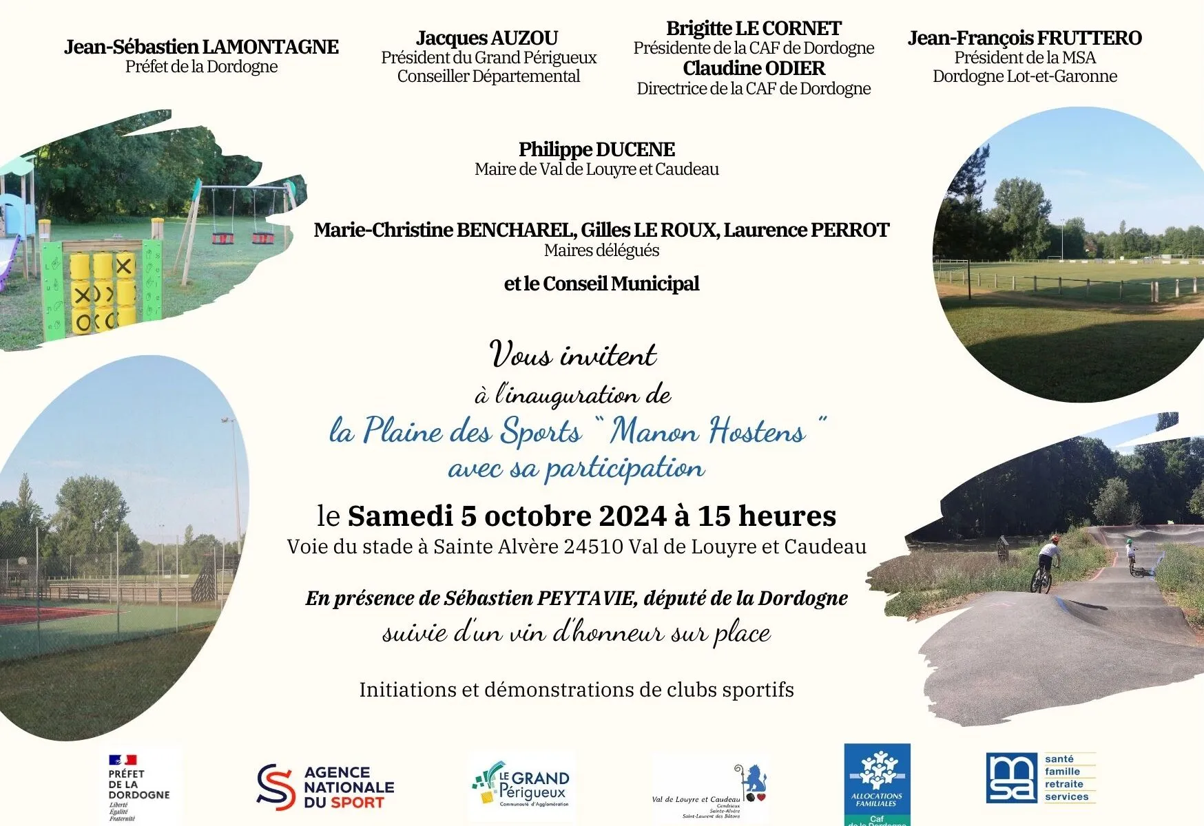 Inauguration de la Plaine des Sports Manon Hostens