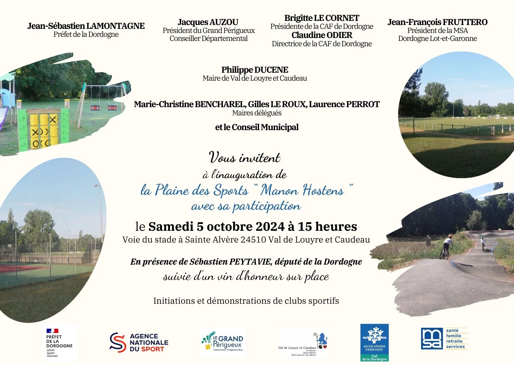 Inauguration de la Plaine des Sports Manon Hostens