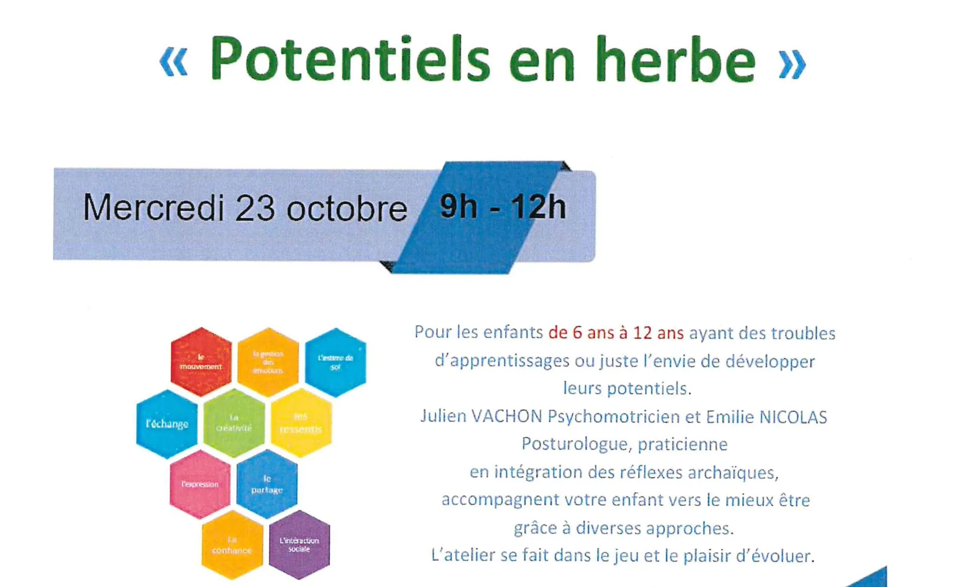 Atelier "Potentiels en herbe"