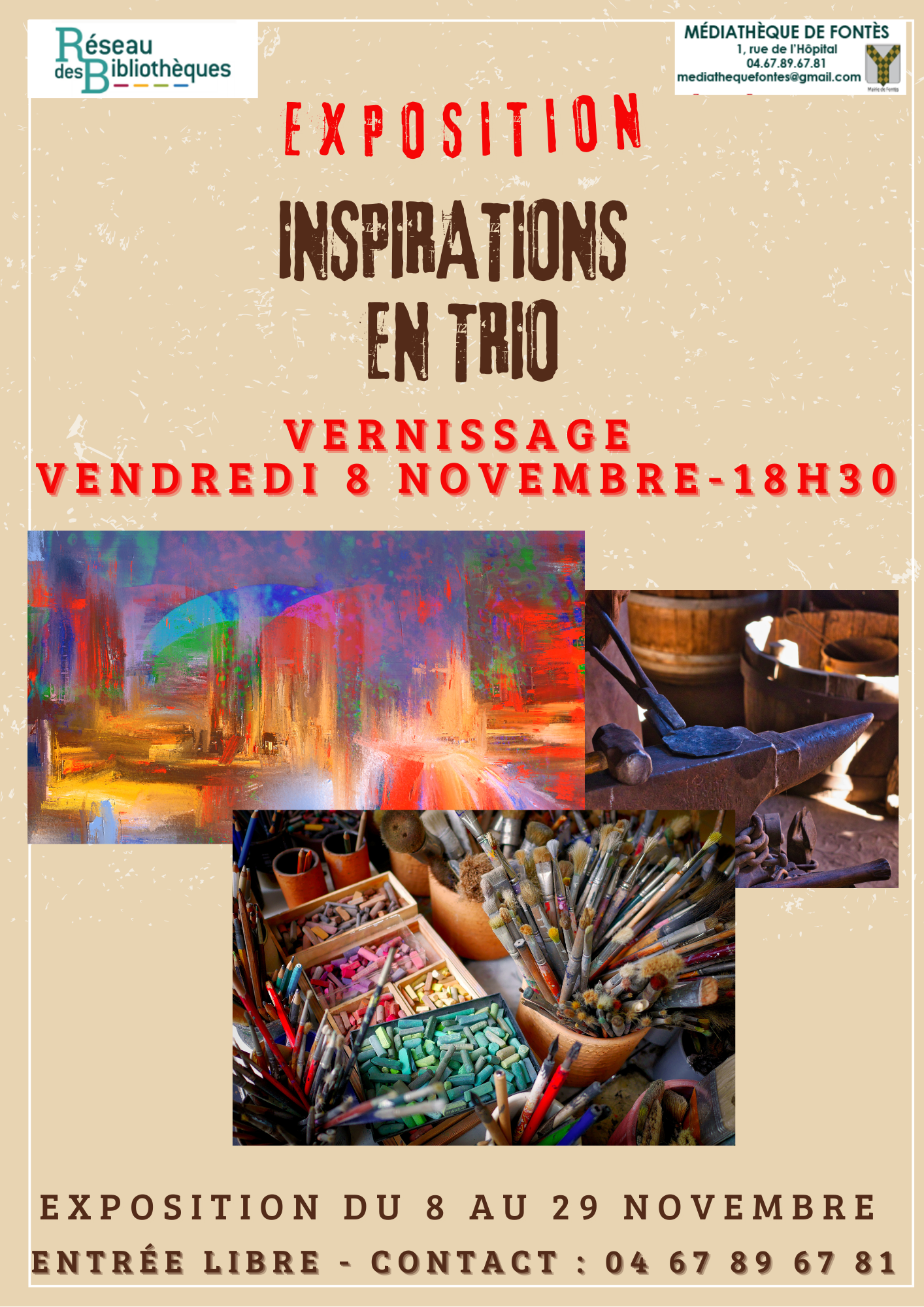 VERNISSAGE EXPOSITION "INSPIRATIONS EN TRIO"