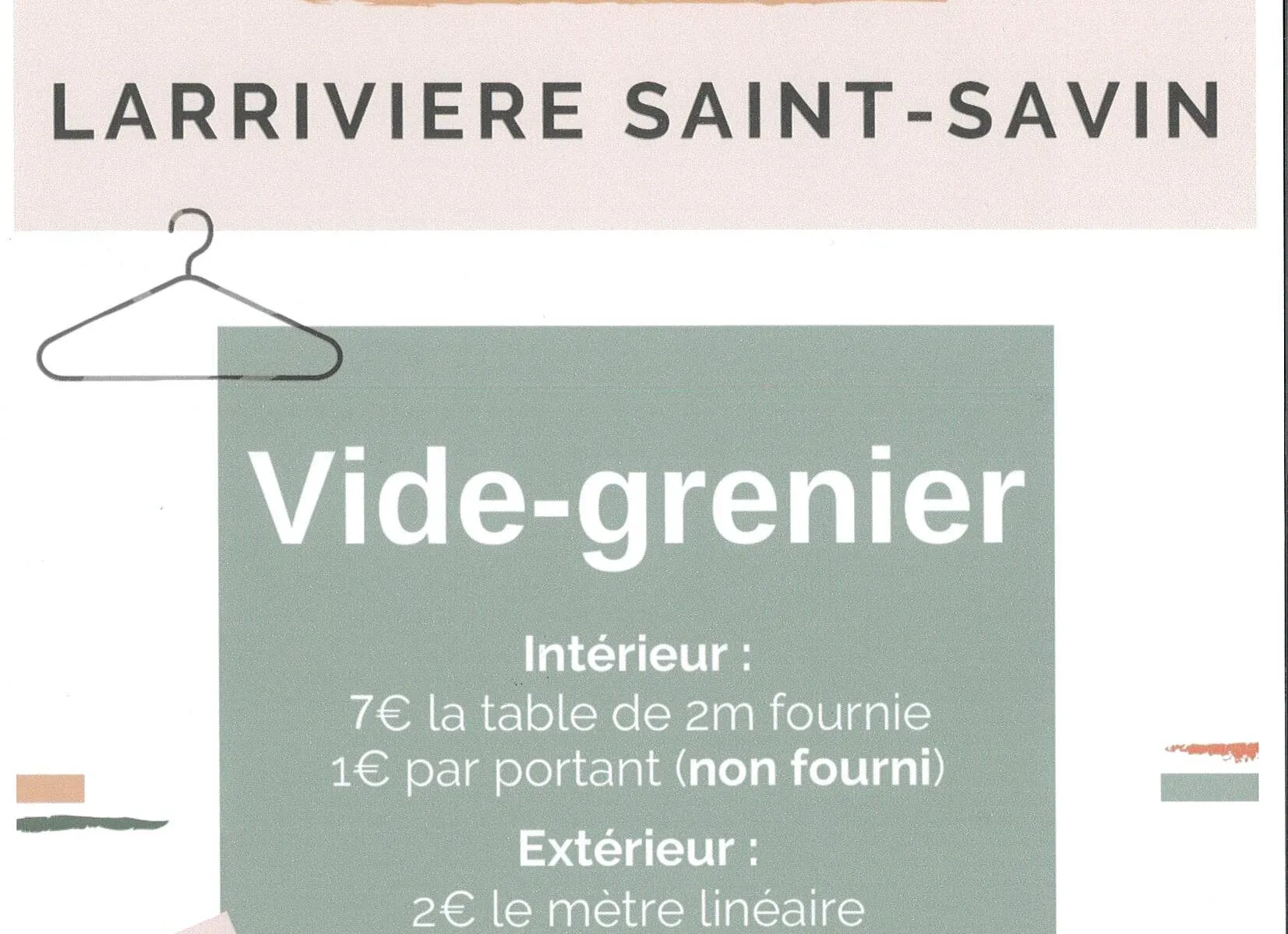 Vide Grenier à Larrivière Saint Savin