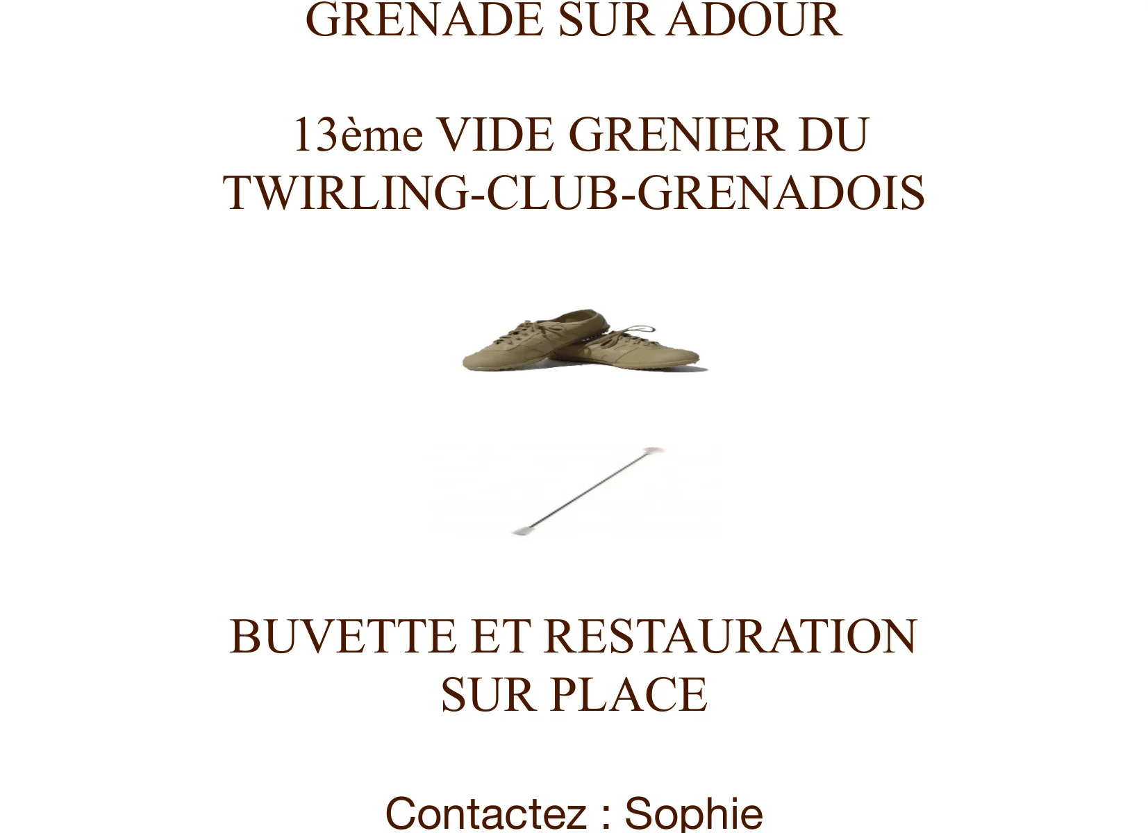 Vide grenier Twirling Club Grenadois