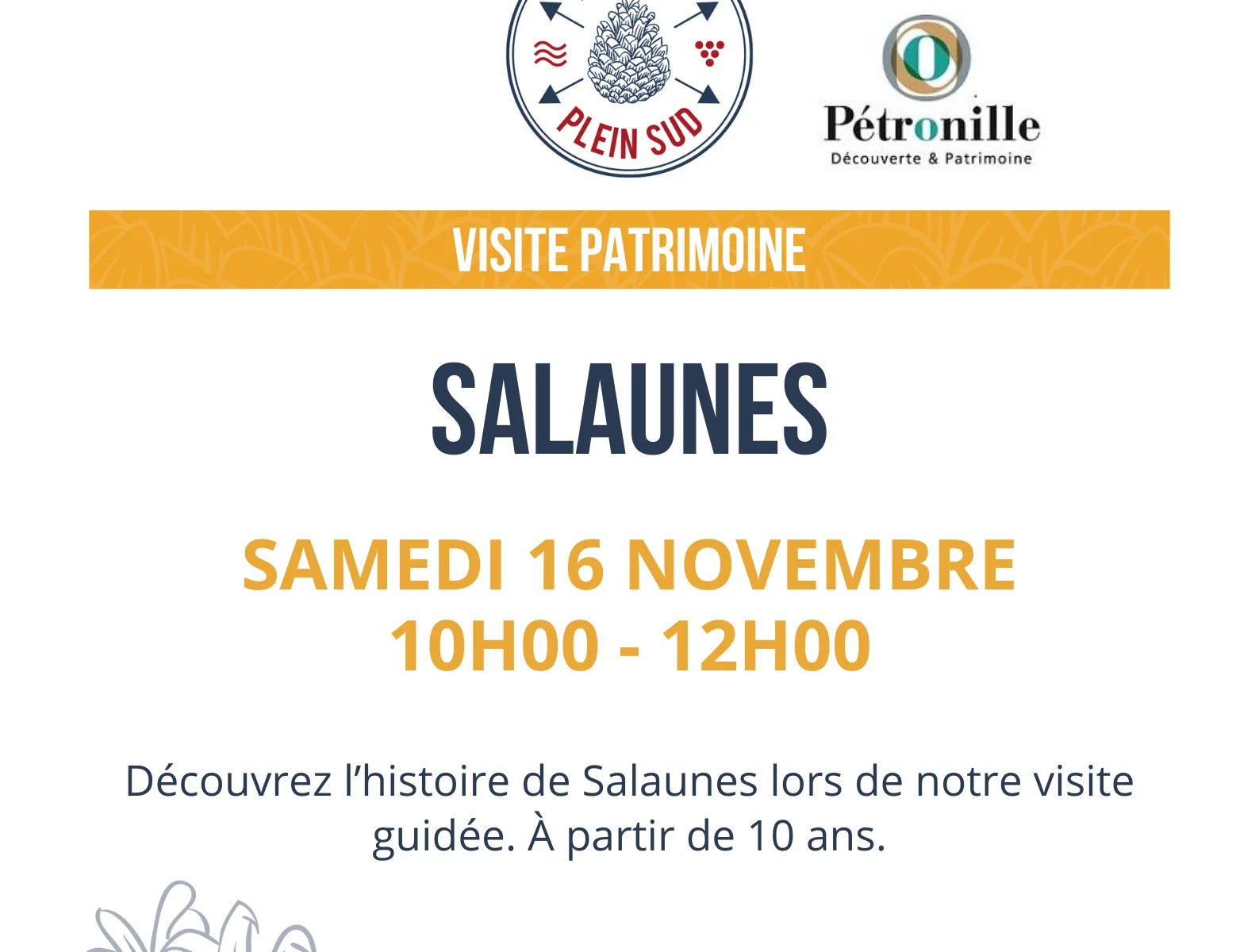 Visite patrimoine de la commune de Salaunes.