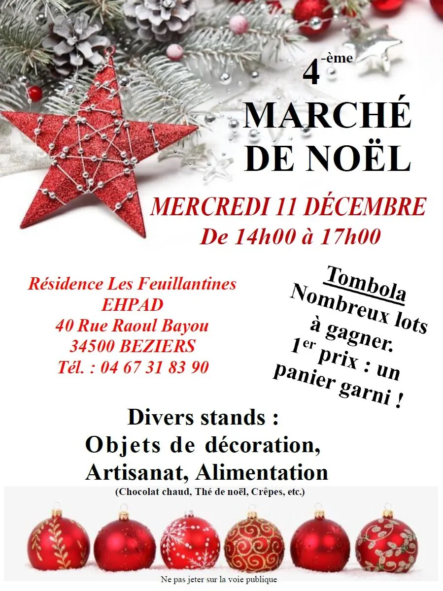 4ÈME MARCHÉ DE NOËL DE LA RÉSIDENCE LES FEUILLANTINES