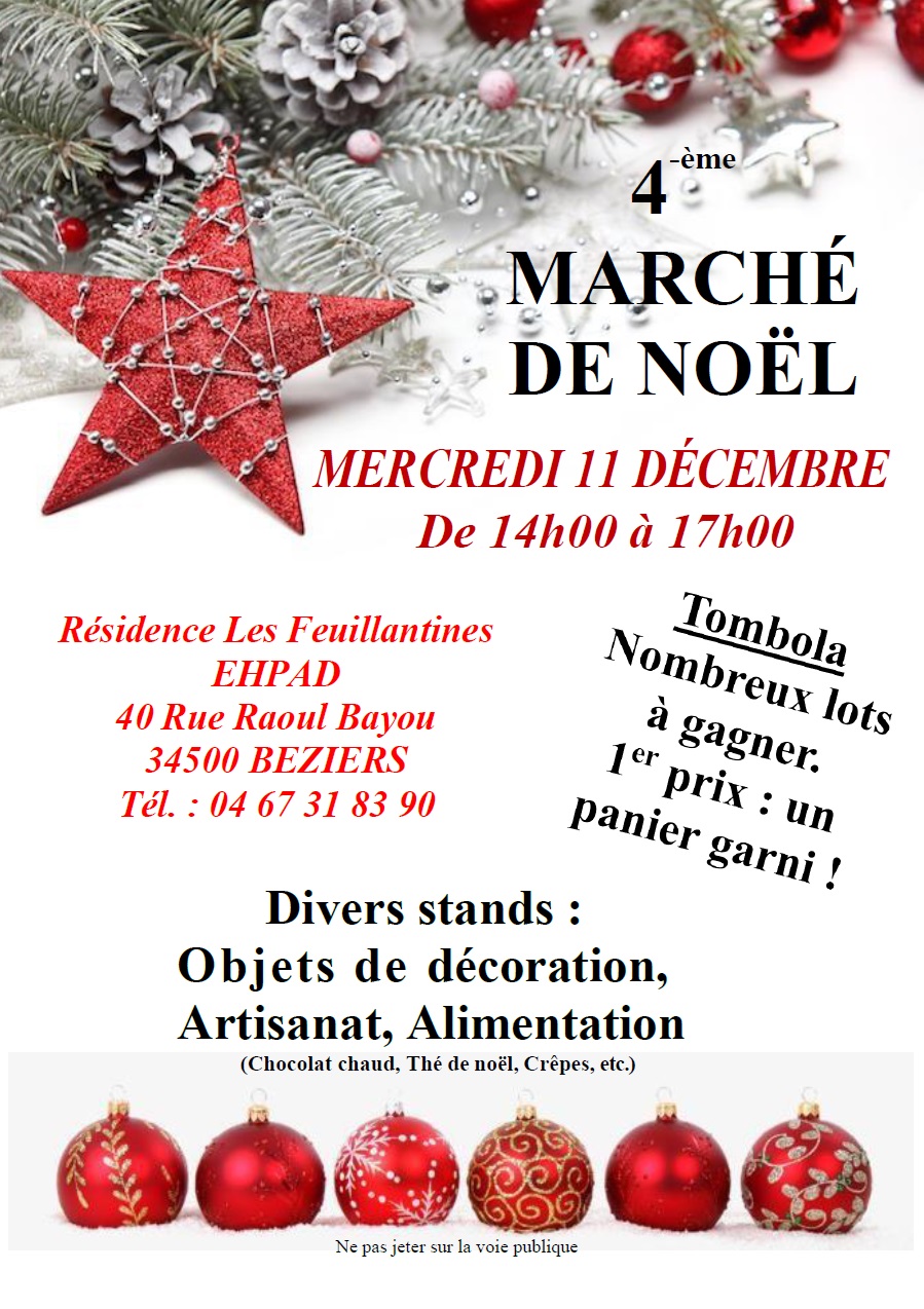 4ÈME MARCHÉ DE NOËL DE LA RÉSIDENCE LES FEUILLANTINES