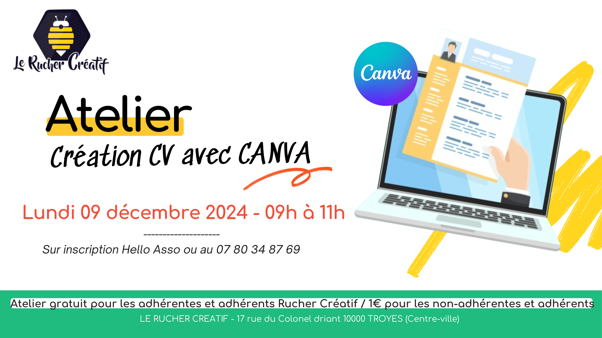 Atelier Création d'CV avec Canva