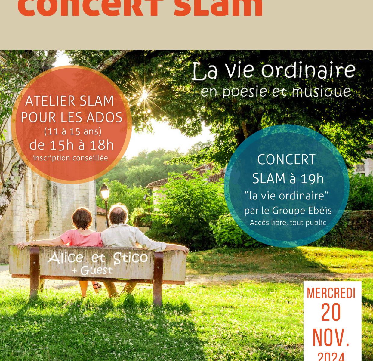 Atelier et concert slam